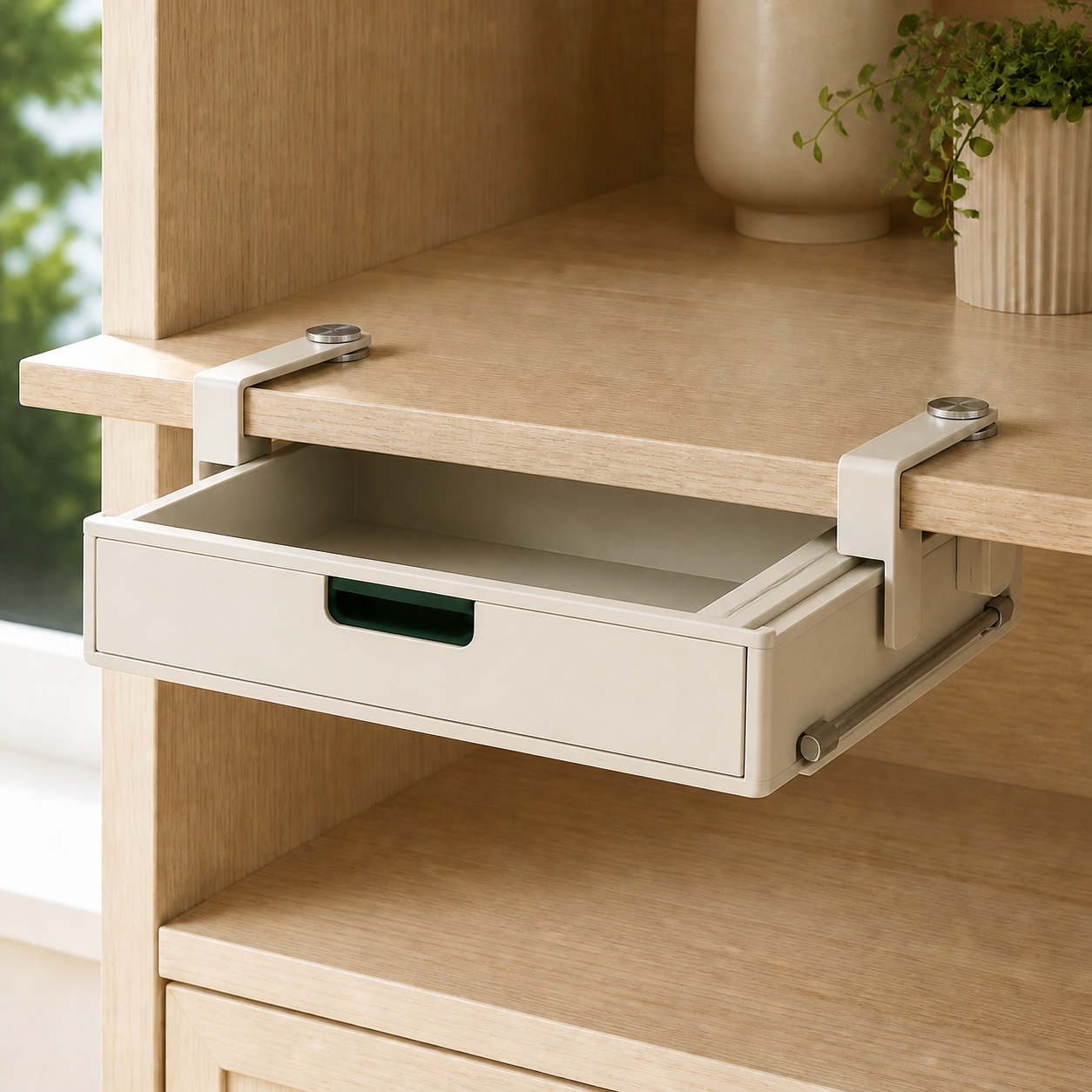 Clamp-On Under-Shelf Drawer