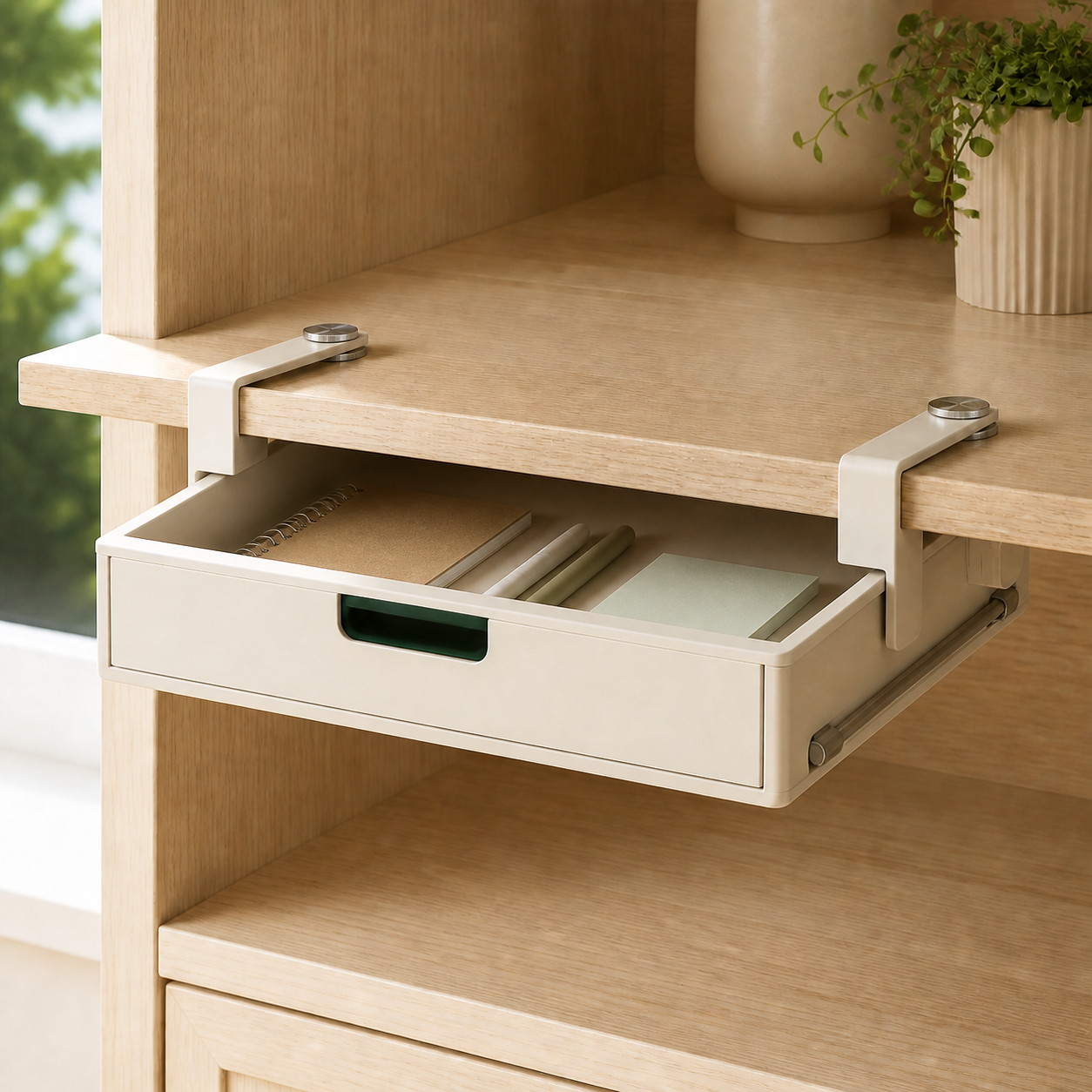 Clamp-On Under-Shelf Drawer